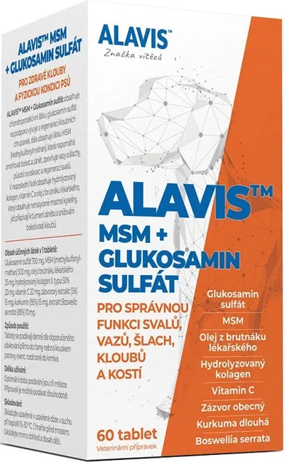 Alavis MSM glukosamin sulfát 60 tbl 1