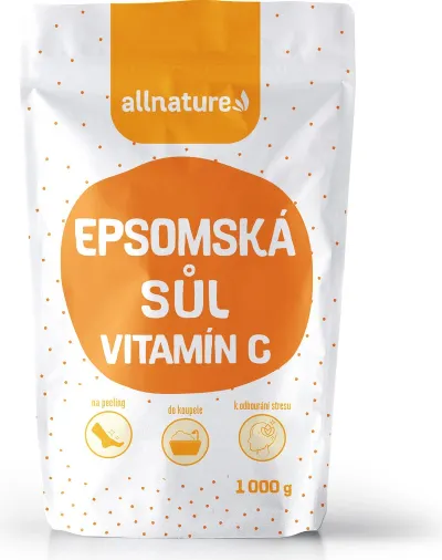 Allnature Epsomská sůl s vitamínem C 1000 g 1