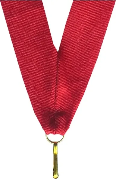 Barevná stuha s karabinkou 11 mm | Červená 1