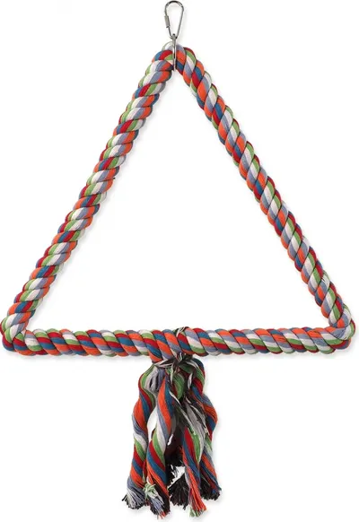 BIRD JEWEL Houpačka barevná s provazy 40 cm 1