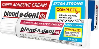 Blend-a-dent Extra Stark Fresh fixační krém pro zubní náhrady protézy 47 g 1
