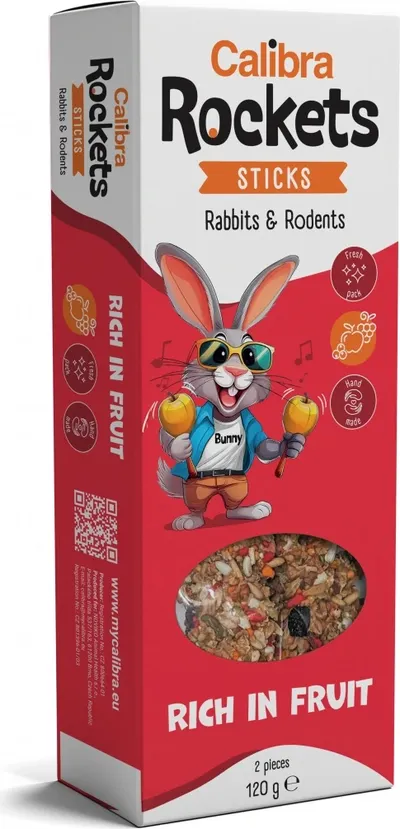 Calibra Rockets Sticks Rabbits&Rodents Fruits 120 g 1
