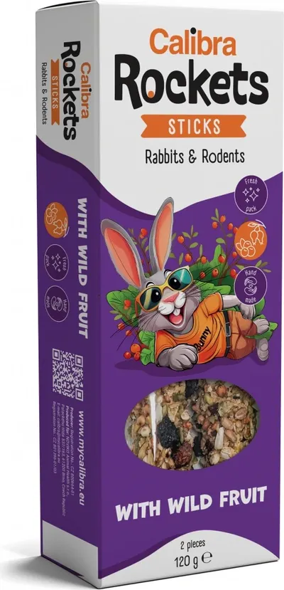 Calibra Rockets Sticks Rabbits&Rodents Wild fruit 120 g 1