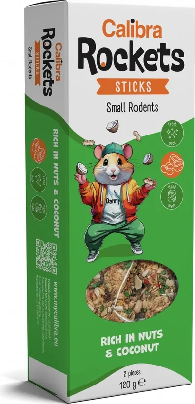 Calibra Rockets Sticks Small rodents Nuts&Coconut 120 g 1