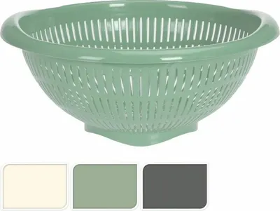 Cedník d30x14cm, stojící, 2ucha, 3barvy, plast 1