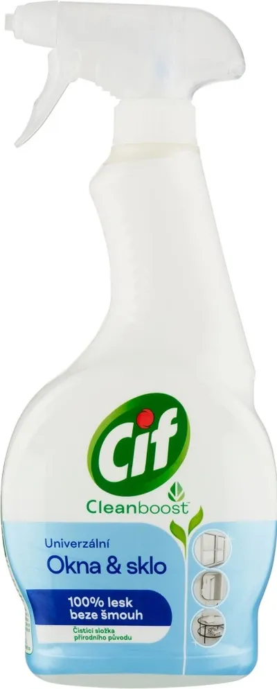 Cif Cleanboost univerzální čistící sprej Okna & sklo 500 ml rozprašovač 1