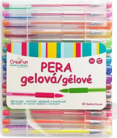 CreaFun Gelová pera 30 barev 1