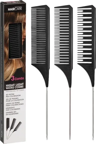 Créé Premium Multi Hair Comb Set pro BabyLights Highlights Balayage melírovací hřebeny 3 ks 1