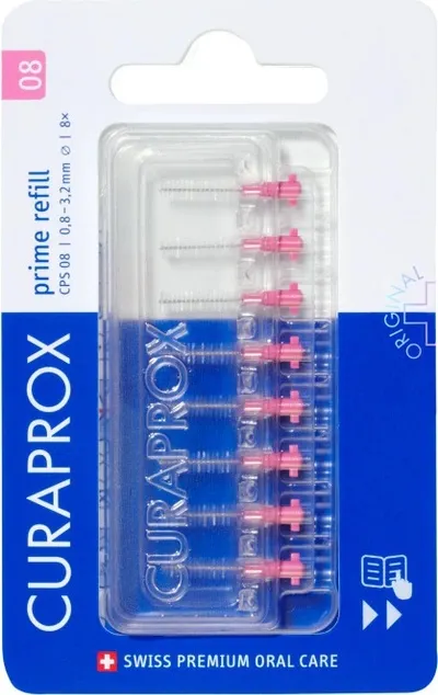 Curaprox CPS 08 Prime Refill mezizubní kartáčky 8 ks blistr 1