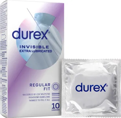 Durex Invisible Extra Thin Extra Lubricated 10 ks 1