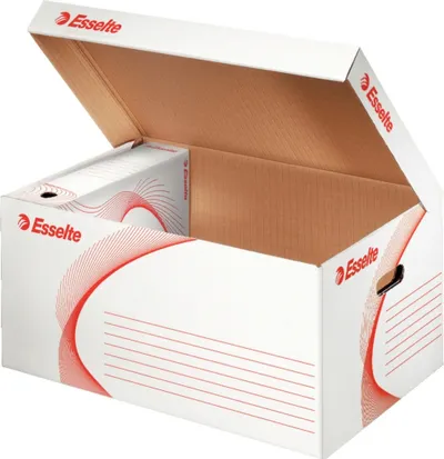 Esselte Archivační kontejner s víkem - velká, 55,0 x 25,5 x 36,5 cm, bílá 1