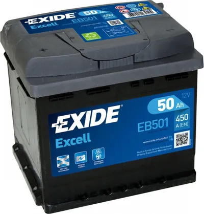 Exide Excell 12V 50Ah 450A EB501 1