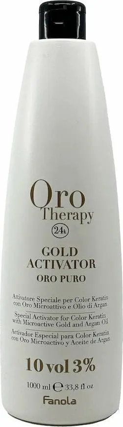 Fanola ORO PURO GOLD Activator - krémový bezamoniakový peroxid, 1000ml 3% - 10 VOL, 1000 ml 1