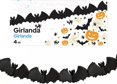 Girlanda papírová černí Netopýři - 4m 1