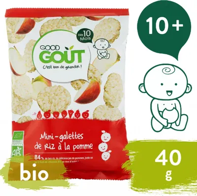 Good Gout BIO mini rýžové koláčky s jablky 40 g 1