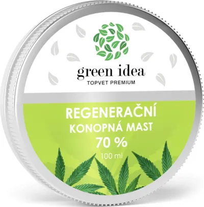 Green idea regenerační konopná mast 70% 100 ml 1
