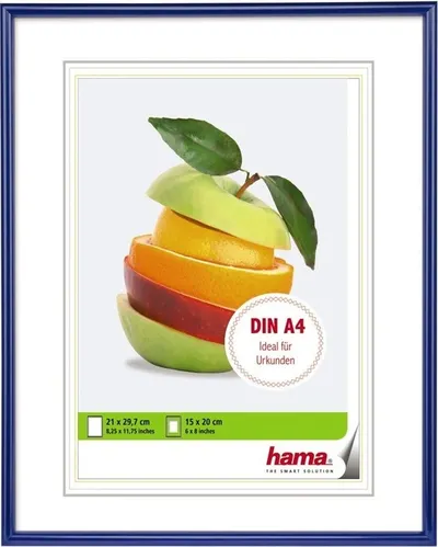 Hama rámeček plastový SEVILLA, modrá, 21x29,7 cm, průhledný plast 1