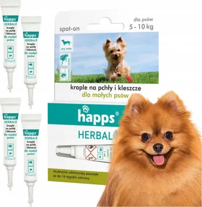 HAPPS Bylinné kapky proti blechám a klíšťatům pro malé psy 5-10 kg 1
