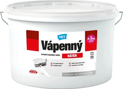 HET vápenný nátěr 6 kg bílý 1