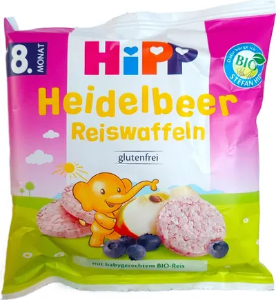 HiPP BIO Borůvkové rýžové oplatky 30 g 1