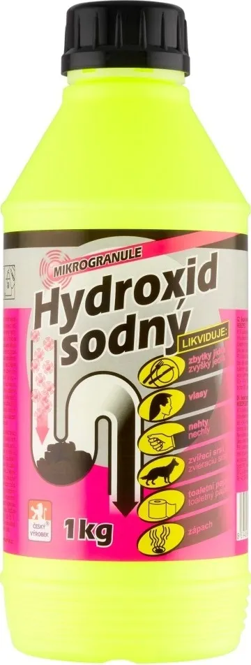 Hydroxid sodný čistič odpadů 2 x 1 kg 1
