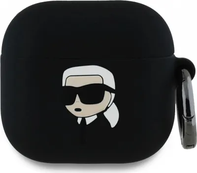 Karl Lagerfeld 3D Logo NFT Karl Head Silikonové Pouzdro pro AirPods 4 KLA4RUNIKK 1