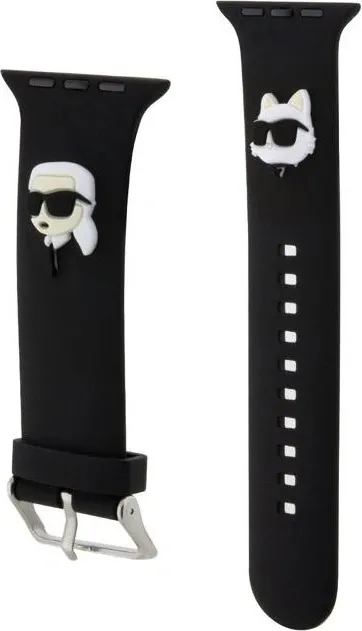 Karl Lagerfeld Karl and Choupette Head NFT Řemínek pro Apple Watch 38/40/41 Black 1