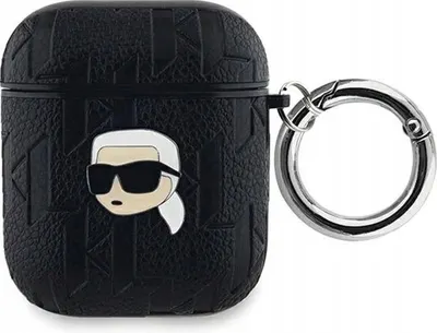 Karl Lagerfeld PU Embossed Karl Head Pouzdro pro AirPods 1/2 KLA2PGKIPK 1