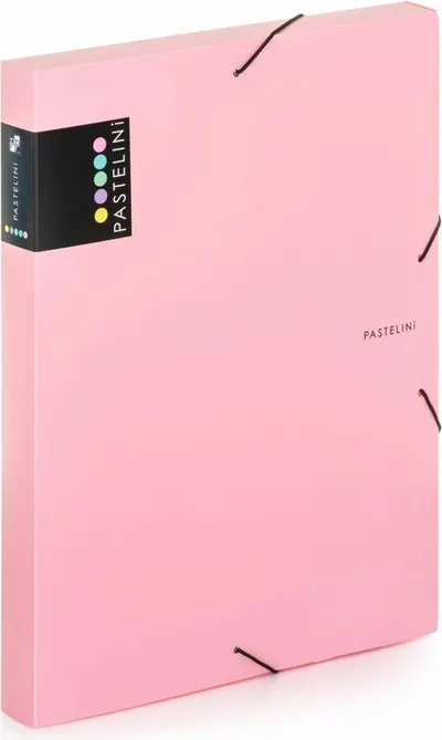 KARTON P+P Pastelini krabice PP s gumou A4 růžová 1