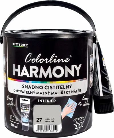 KITTFORT Colorline HARMONY 2,5 l světle šedá matná 1
