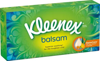 Kleenex balsam kapesníčky 3-vrstvé aloe vera+vit.E 64 ks 1