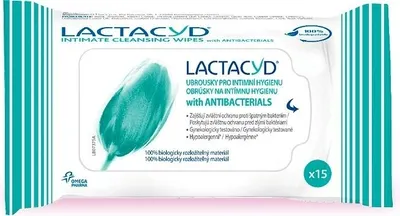 Lactacyd ubrousky Antibakteriální 15 ks 1