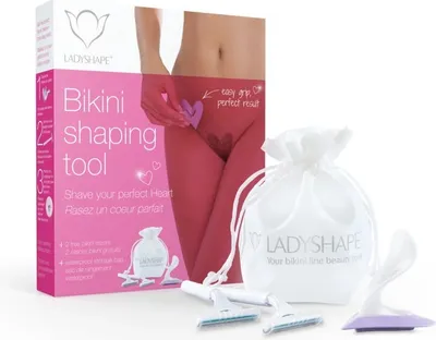 Ladyshape Heart šablona na holení klínu 1