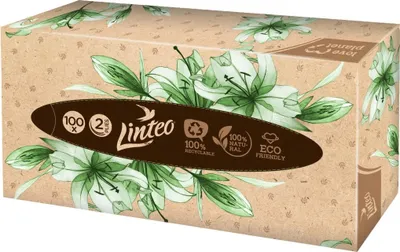 Linteo EKO papírové kapesníky krabička 2-vrstvé 100 ks 1