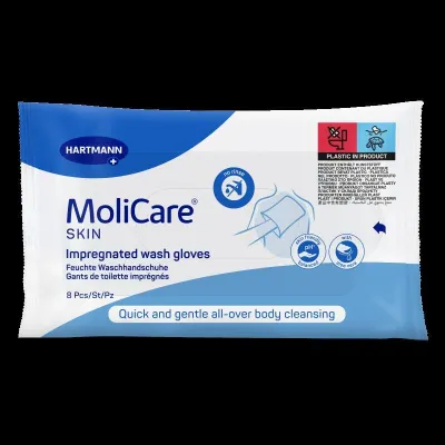 MoliCare Skin Napuštěné mycí žínky 8 ks 1