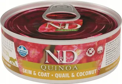 N&D Cat QUINOA Adult Quail & Coconut 80 g 1