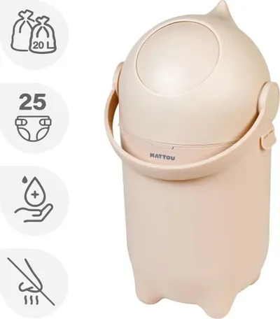 Nattou Koš na pleny Dropy 27 cm, 20l Dropy Beige 27 cm, 20l 1