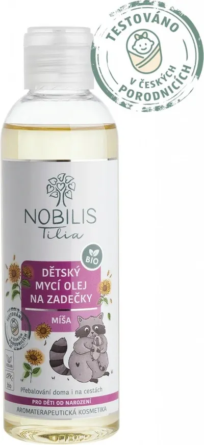 Nobilis Tilia Dětský mycí olej na zadečky Míša 200 ml 1
