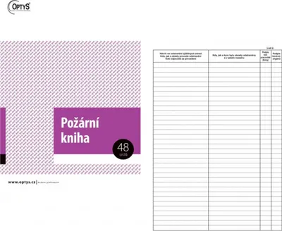 Optys 1230 Požární kniha - brožovaná vazba A4 1
