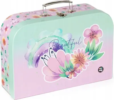 OxyBag Kufřík lamino Flowers 34 cm 1