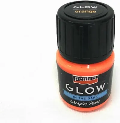 Pentart Akrylová barva svítící ve tmě 30 ml ORANŽOVÁ 1