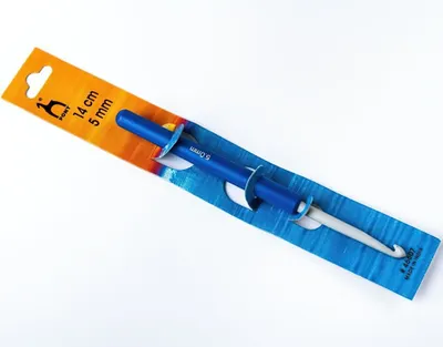 PONY Háček na háčkování PONY, hliník / teflon s plastovou ručkou 46607, velikost 5mm, délka 14cm 1