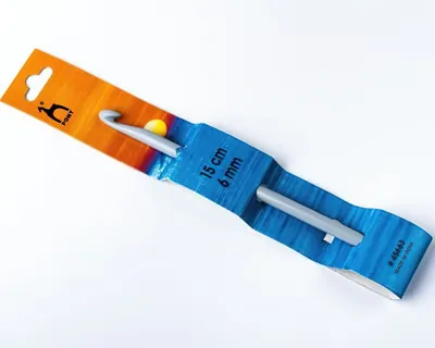 PONY Háček na háčkování PONY, plastový 45663, velikost 6mm, délka 15cm 1