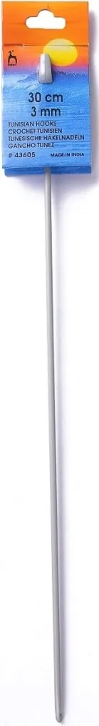 PONY Háček na háčkování PONY, tuniský hliníkový 43605, velikost 3mm, délka 30cm 1