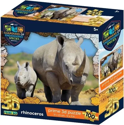 PRIME 3D PUZZLE GES Nosorožec 100 ks 1