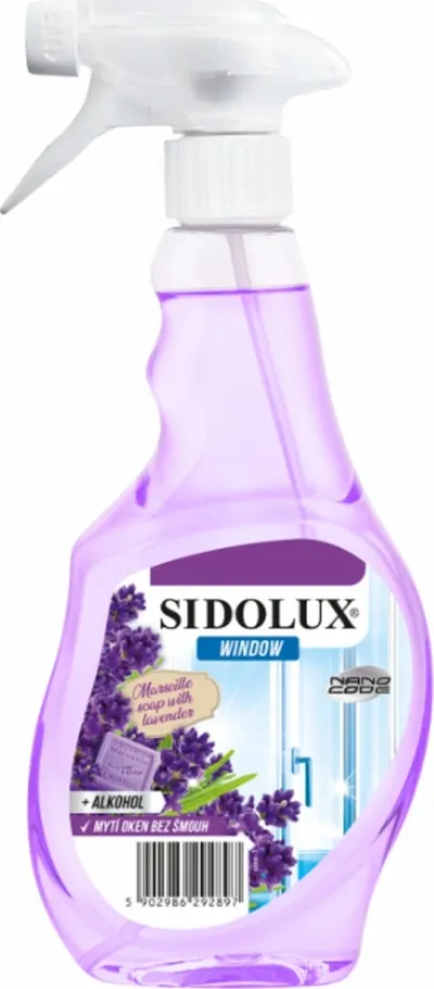 Sidolux Window Marseilské mýdlo s levandulí čistič na okna rozprašovač 500 ml 1