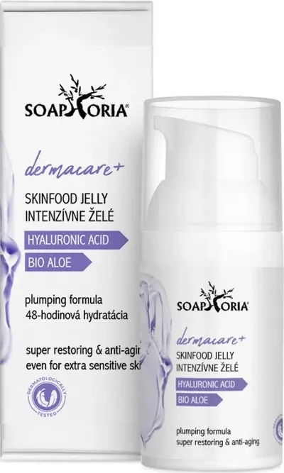 Soaphoria Hyaluron skinfood jelly superhydratační želé vyhlazení, elasticita a obnova pleti 30 ml 1