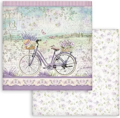 Stamperia oboustranný papír na scrapbook 1 ks Kolo v Provence 1