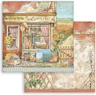 Stamperia oboustranný papír na scrapbook 1 ks Obchod 1
