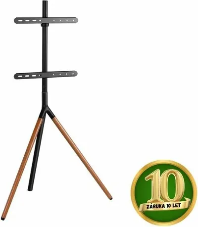 Stojan na TV 45"- 65" na podlahu Holmios, otočný o 70°, nosnost 32kg, černý, 10 let záruka 1